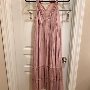 Boho mauve midi dress